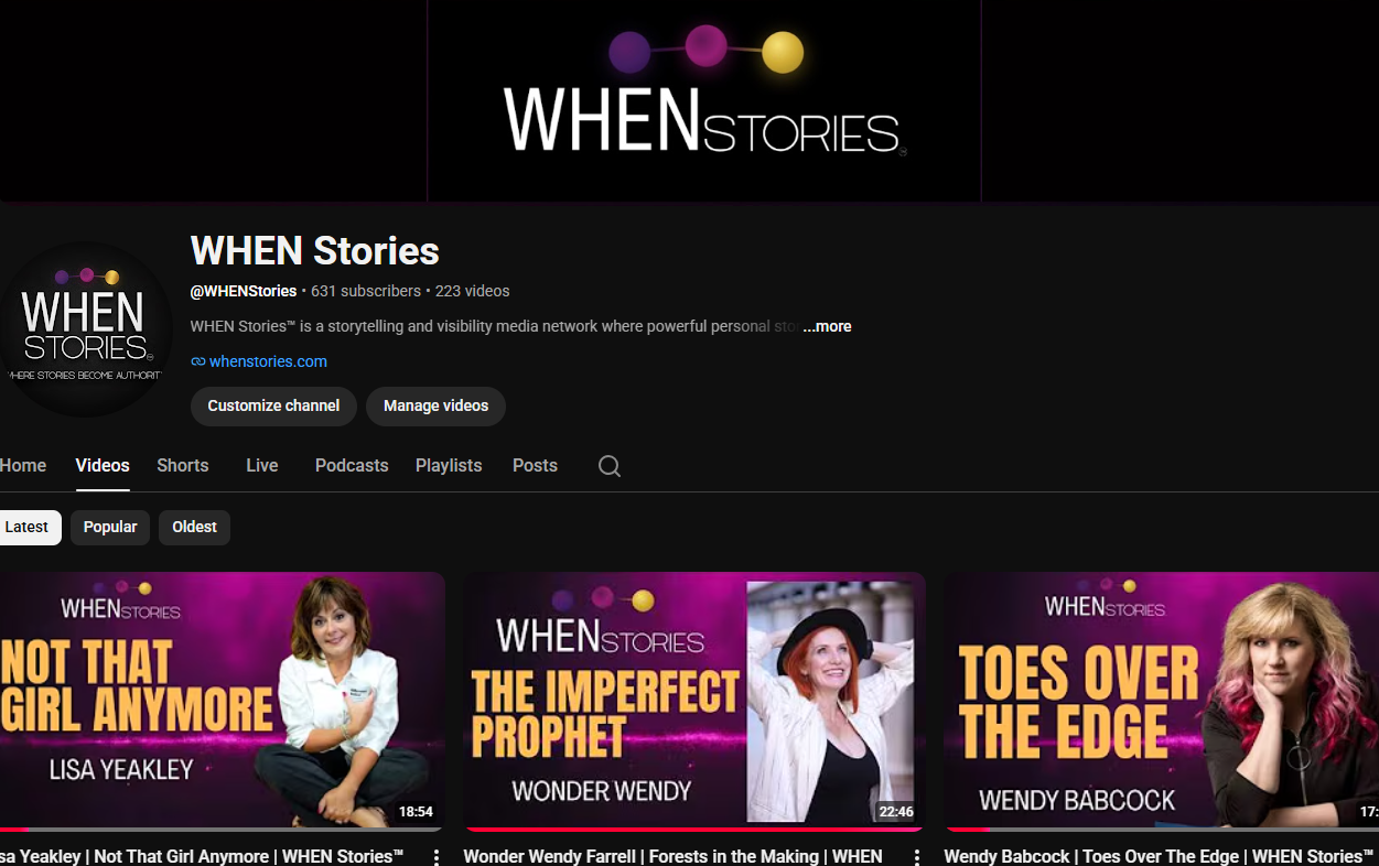 WHEN Stories YouTube premiere
