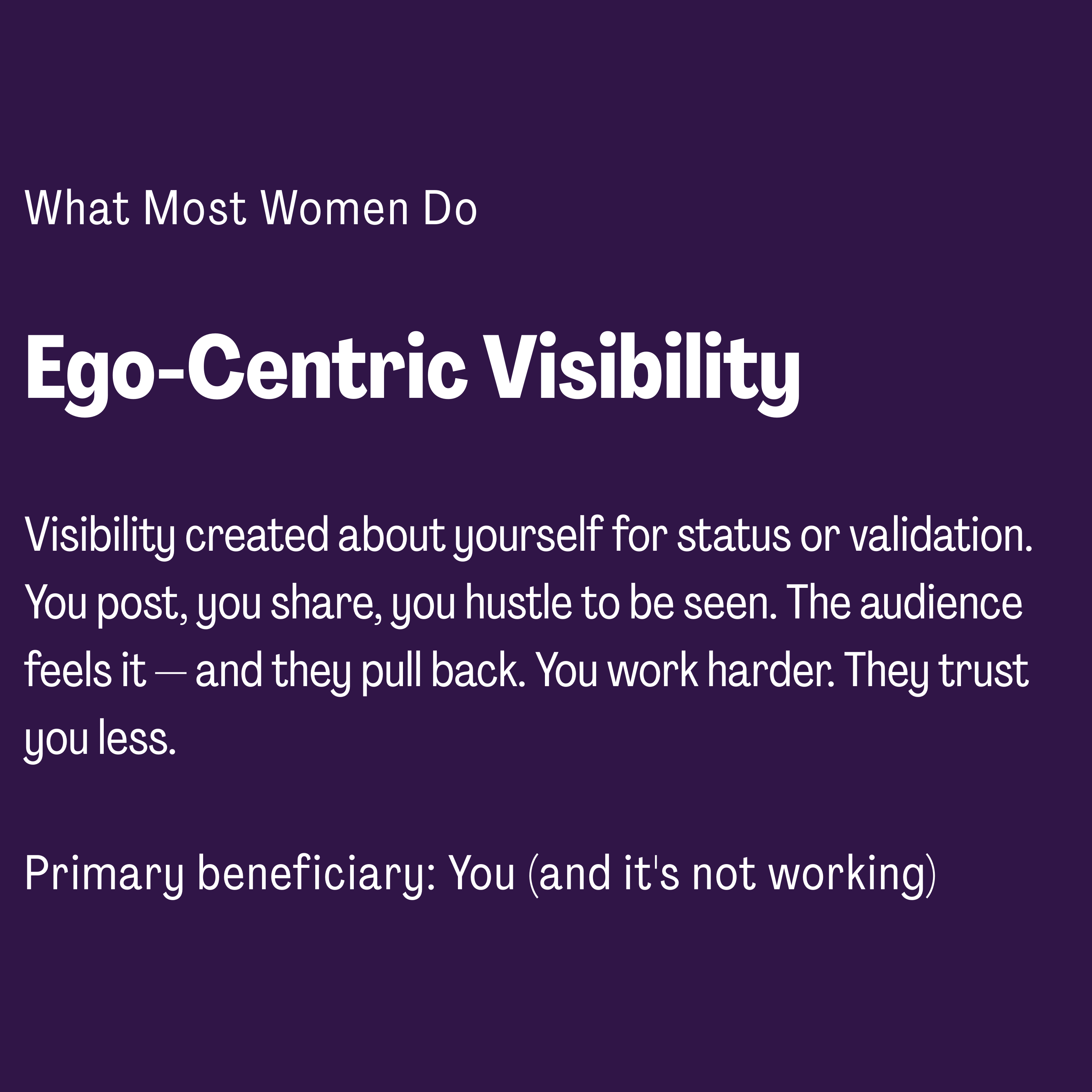 photo describing ego centric visibility