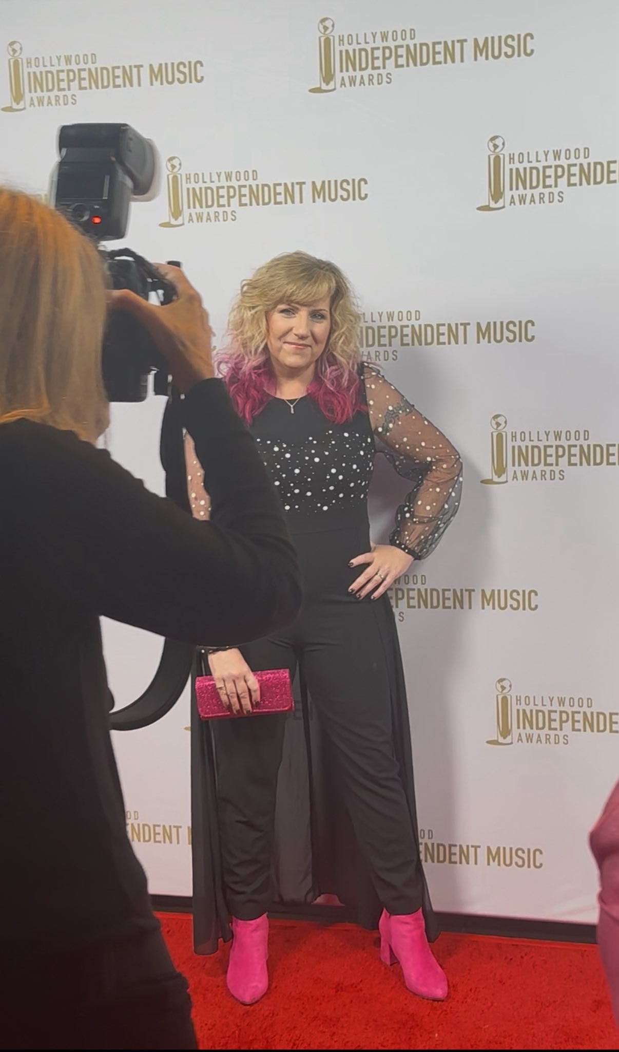 photo:  Wendy on the red carpet at the Hollywood Independent Music Awards